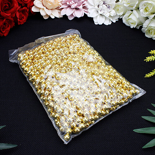 10 mm Metalize Yuvarlak Akrilik Boncuk Gold 500 gr 970 (±20) Adet - 3