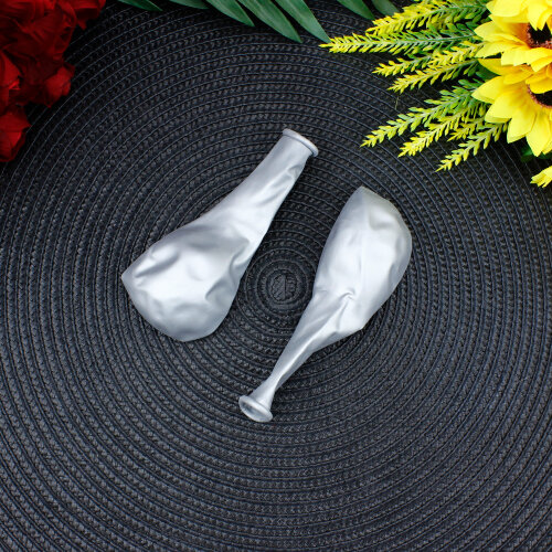 12 İnch Krom Silver Balon - Toptanalim (1)