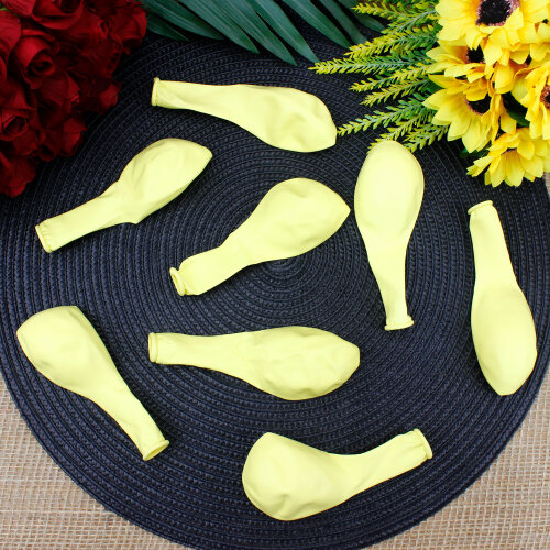 12 İnch Makaron Sarı Balon - Toptanalim