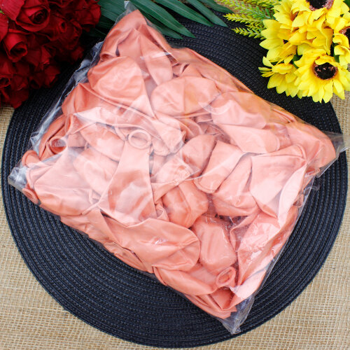 12 İnch Metalik Rose Gold Balon - 3