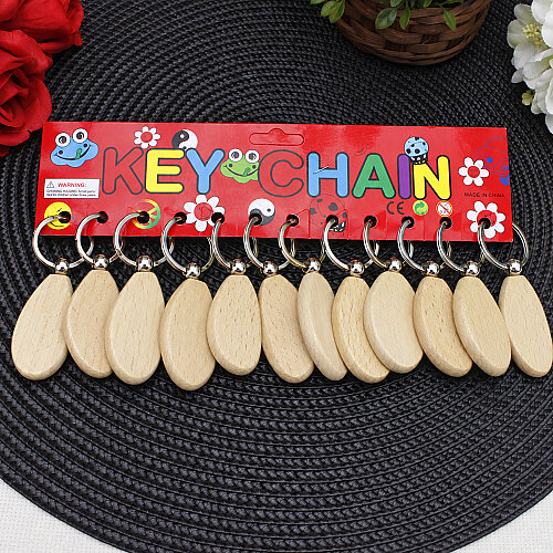 Ahşap Damla Anahtarlık 12’li Paket - 3