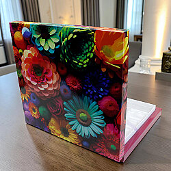 16’lı Separatörlü Gerbera Desenli Çikolata Kutusu - 1