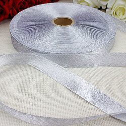 1,7 cm Simli Parlak Bobin Kurdele Silver 100 Metre - 2