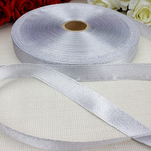 1,7 cm Simli Parlak Bobin Kurdele Silver 100 Metre - Toptanalim (1)