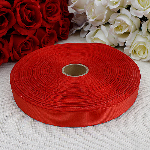 2 cm Grogren Bobin Kurdele Kırmızı 100 Metre - 3