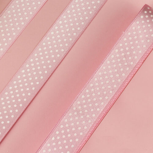 2 Cm Saten Puantiye Kurdele Pembe - Toptanalim (1)