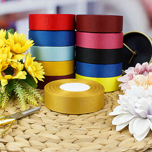 2,5 cm Grogren Bobin Kurdele Altın Sarısı 25 Metre - Toptanalim (1)