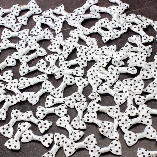 2,5 CM Puantiyeli Fiyonk Beyaz - Kare Dekor