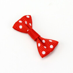 2,5 CM Puantiyeli Fiyonk Kırmızı - 3