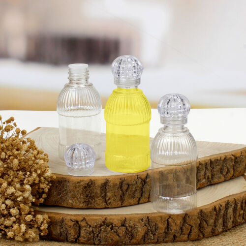 50CC Plastik Kolonya Şişesi Model 5 - Kare Dekor