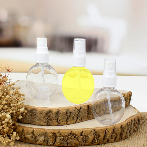 50CC Sprey Başlıklı Hediyelik Plastik Kolonya Şişesi Model 8 - Kare Dekor