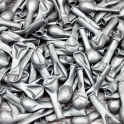  5 inch Küçük Boy Gri Metalik Balon - 1