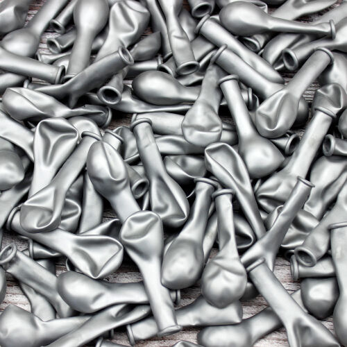  5 inch Küçük Boy Gri Metalik Balon - Kare Dekor