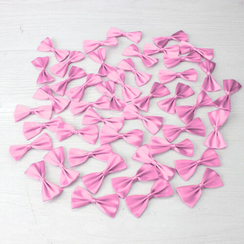 6 CM Büyük Boy Saten Fiyonk Pembe - Kare Dekor