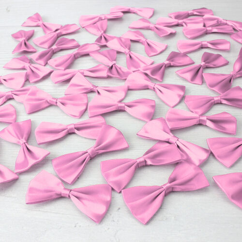 6 CM Büyük Boy Saten Fiyonk Pembe - Kare Dekor (1)