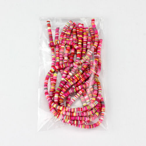 6mm Karışık Renk Fimo Boncuk 1 Bağ - Kare Dekor (1)