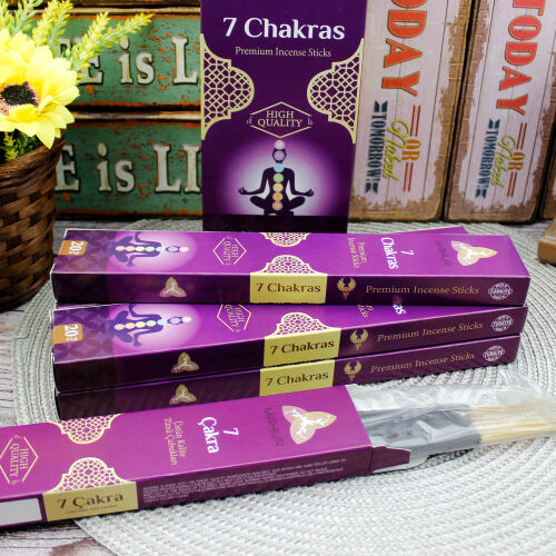 7 Çakra Premium Tütsü Çubukları - Kare Dekor