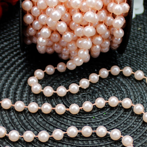 7,5MM Makara İnci 8MT Pembe - Kare Dekor (1)