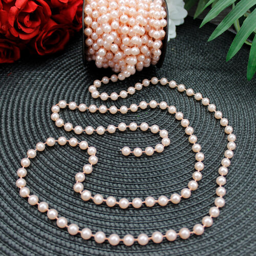 7,5MM Makara İnci 8MT Pembe - Kare Dekor