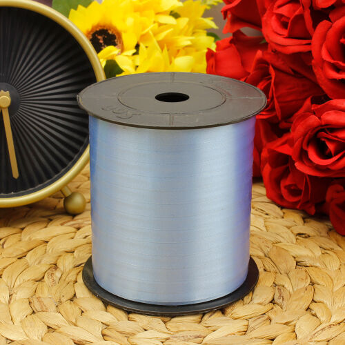 8MM Düz Rafya Şerit 200MT Açık Mavi - Kare Dekor (1)