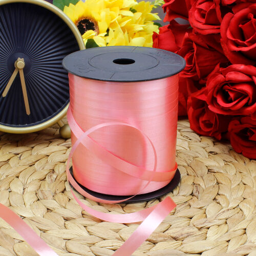 8MM Düz Rafya Şerit 200MT Açık Pembe - Kare Dekor