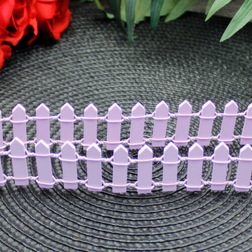 90CM Ahşap Çit Lila - Kare Dekor (1)