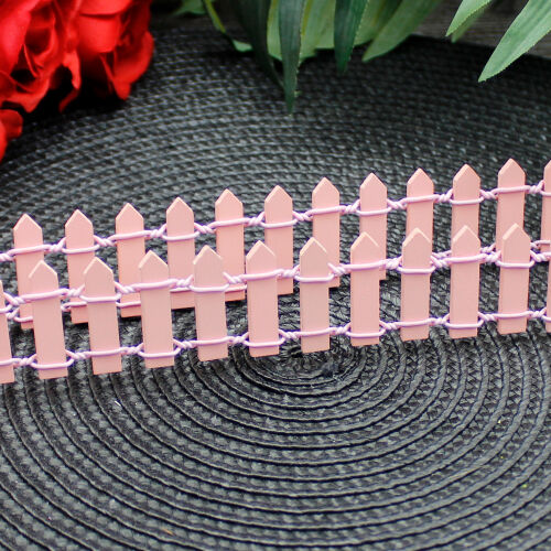 90CM Ahşap Çit Pembe - Kare Dekor (1)