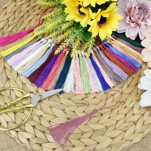 Açık Lila Püskül 8CM - Kare Dekor