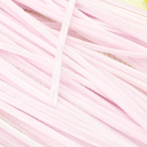 Açık Pembe Şönil 100'lü Paket - Kare Dekor (1)