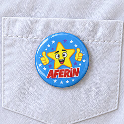 Aferin Yıldızlı Öğrenci Rozeti 20’li Paket - 1