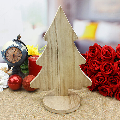  Ahşap Yılbaşı Çam Ağacı Standı 11x30 cm - Toptanalim
