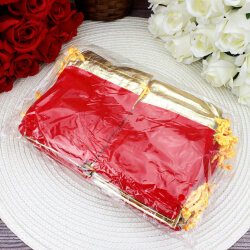 Altın Ağızlı Kadife Lame Kese Kırmızı 9x12 cm (50’li Paket) - 3