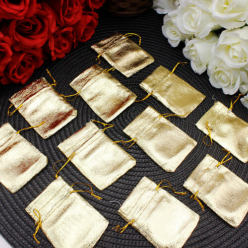 Altın Lame Parlak Kese Gold 5x7 cm (100’lü Paket) - Toptanalim