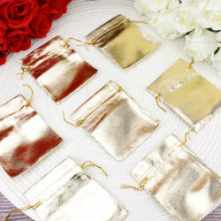 Altın Lame Parlak Kese Gold 7x9 cm (100’lü Paket) - 1