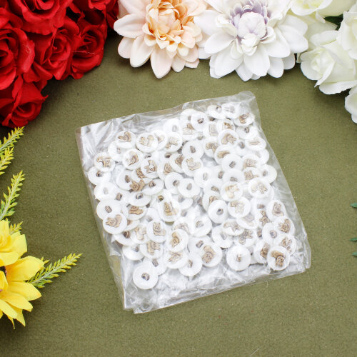 Amigurumi Peluş Vidalı Kedi Figürlü Düğme Beyaz 17 MM – 50'li Paket - Toptanalim (1)