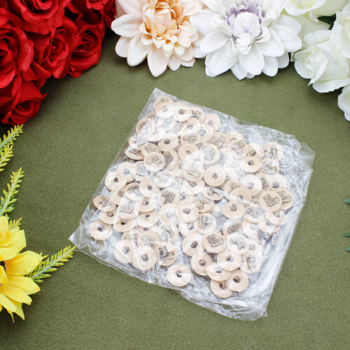 Amigurumi Peluş Vidalı Kedi Figürlü Düğme Krem 17 mm – 50'li Paket - Toptanalim (1)