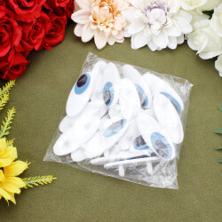 Amigurumi Peluş Vidalı Oval Mavi Göz 25x65 mm – 50'li Paket (25 Çift) - 3