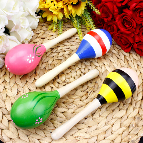 Asorti Ahşap Marakas 19 CM - Toptanalim