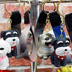 Asorti Bileklikli Reçine Husky Köpek Anahtarlık 12’li Paket - 1