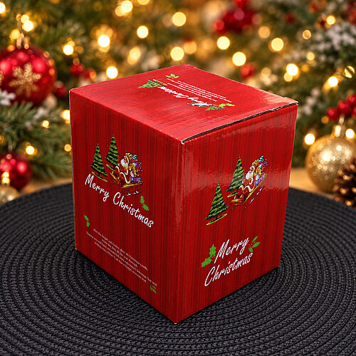 Asorti Çam Ağacı Tabanlı Yılbaşı Kar Küresi Midi Boy 7x9 cm - 6