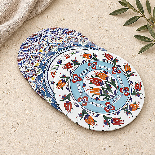 Asorti Çini Desenli Nihale 17,5 cm - Toptanalim