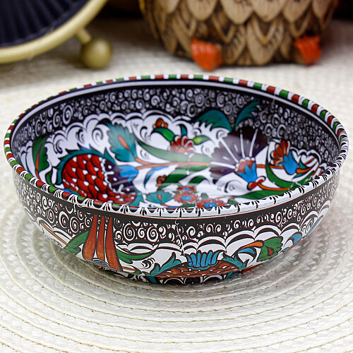 Asorti Çini Desenli Teneke Kase 9,5 cm - 3