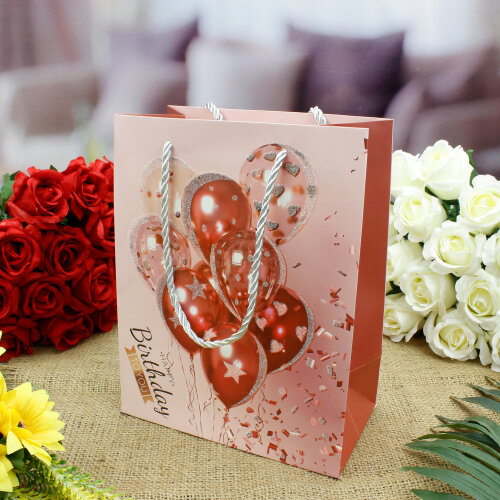 Asorti Happy Birthday Balon Desen Hediyelik Karton Çanta - 3