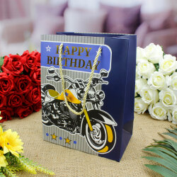 Asorti Happy Birthday Futbol Desen Hediyelik Karton Çanta - 3