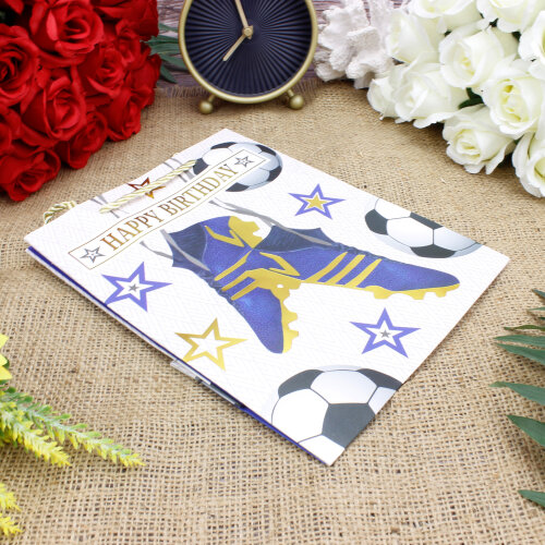 Asorti Happy Birthday Futbol Desen Hediyelik Karton Çanta - 6