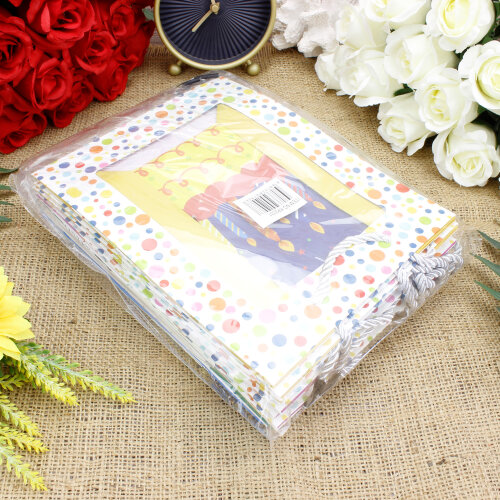 Asorti Happy Birthday Pencereli Hediyelik Karton Çanta - 11