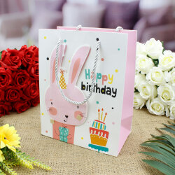 Asorti Happy Birthday Safari Desen Hediyelik Karton Çanta - 2