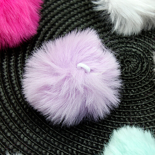 Asorti Lastik Halkalı Peluş Ponpon Pastel Renkler - Toptanalim (1)