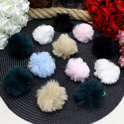 Asorti Lastik Halkalı Peluş Ponpon Soft Renkler - Toptanalim