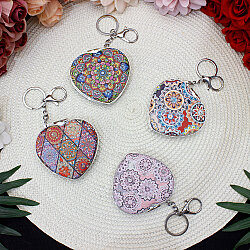 Asorti Mandala Desenli Kalp Şekilli Cep Aynası - 2